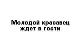 Молодой красавец ждет в гости